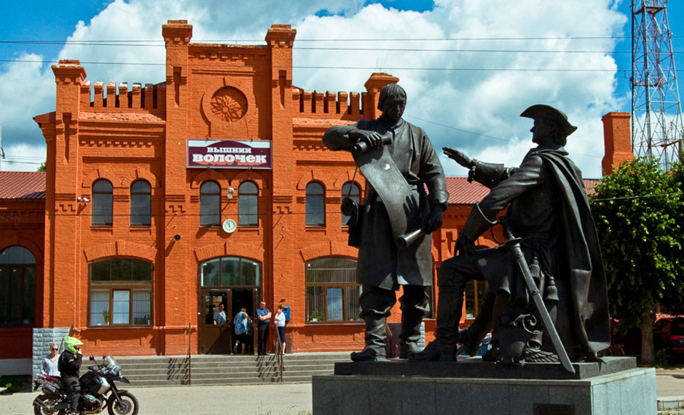 Monument to Peter I and Mikhail Serdyukov